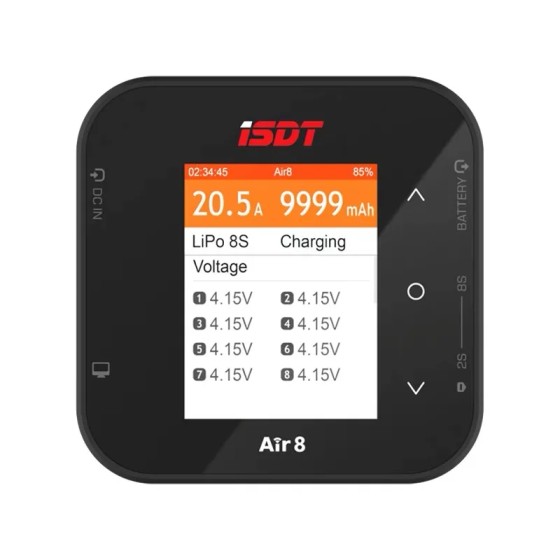 Hot Sales ISDT Air8 Smart Charger Balance Charging 20A 500W High Current 8S Balance Charger Q8 Upgrade